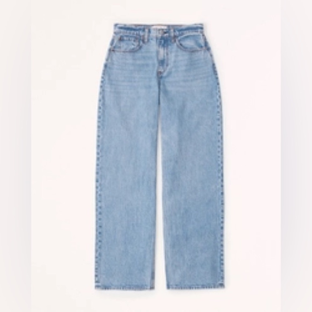 Abercrombie Mid Rise Ultra Wide Leg Jean